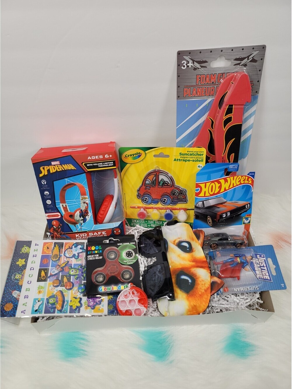 Boy Gift Box with Toys, and Activities for Relaxation.